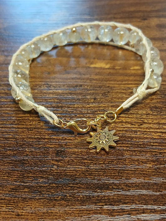 Bracelet warp citrine chauffée